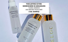 Load image into Gallery viewer, SOMEWHERE IN GERANIUMS Floral Essence Age Defying Facial Mist 2 OZ.