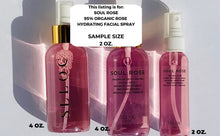 Load image into Gallery viewer, SOUL ROSE 95% Organic Hydrating Facial Spray Sample 2 OZ.